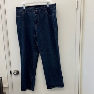 Avenue Dark Indigo Straight Leg Jeans